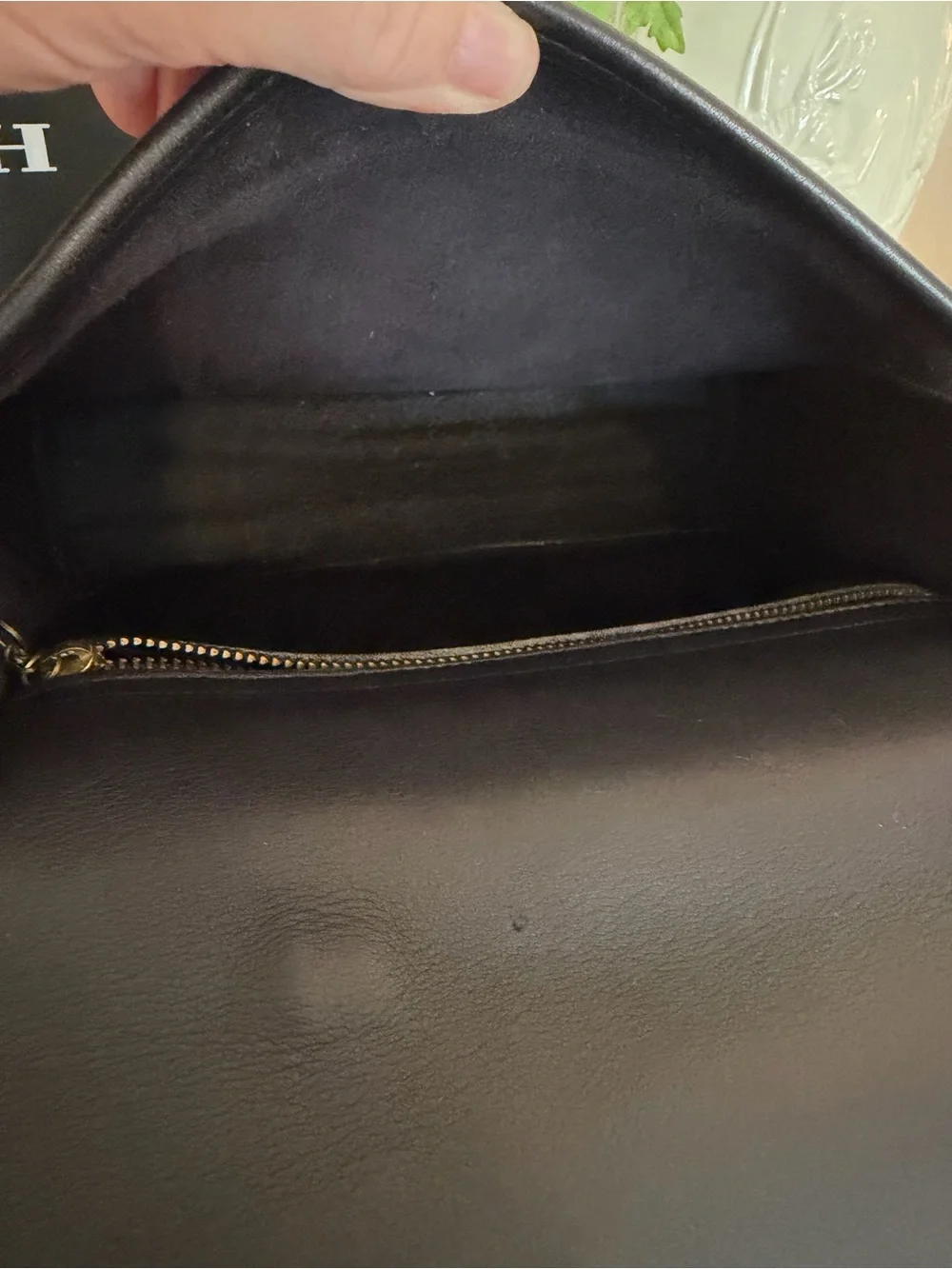 Vintage COACH Court Bag 9870 Black Crossbody Top Handle w/One-Sided Hangtag